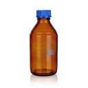 Tamsus reagentų butelis su mėlynu PP gaubteliu (SIMAX), 140°C