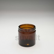 Rudas stiklo indelis kremui 60 ml (51/R3) Rudas stiklo indelis kremui 60 ml (51/R3)