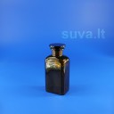 Plačiakaklis, stačiakampis, rudo stiklo buteliukas su pritrintu kamščiu (250 ml)