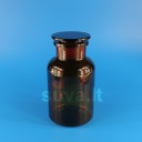 Plačiakaklis, rudo stiklo buteliukas su pritrintu kamščiu (1000 ml)