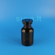 Plačiakaklis, rudo stiklo buteliukas su pritrintu kamščiu (250 ml) Plačiakaklis, rudo stiklo buteliukas su pritrintu kamščiu (250 ml)