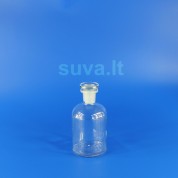 Siaurakaklis, skaidraus stiklo buteliukas su pritrintu kamščiu (250 ml) Siaurakaklis, skaidraus stiklo buteliukas su pritrintu kamščiu (250 ml)