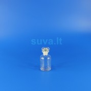 Siaurakaklis, skaidraus stiklo buteliukas su pritrintu kamščiu (100 ml) Siaurakaklis, skaidraus stiklo buteliukas su pritrintu kamščiu (100 ml)