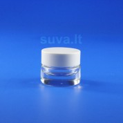 Skaidraus stiklo indelis kosmetikai su dangteliu (7 ml)